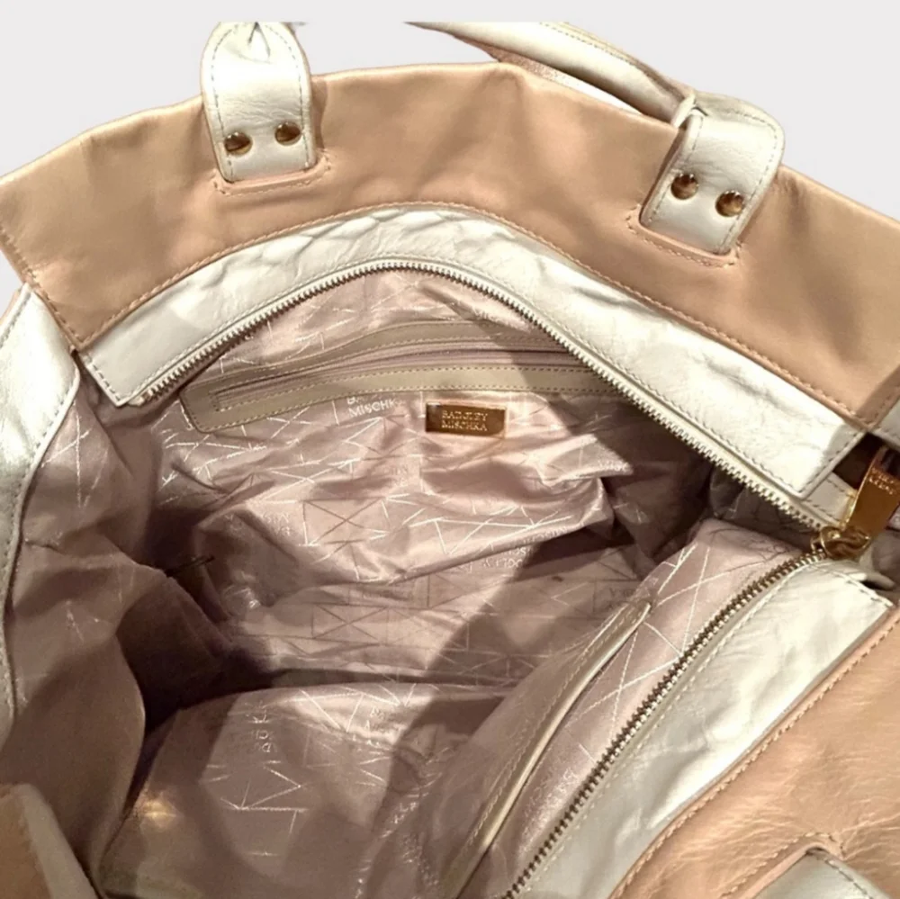 Badgley Mischka pink two- toned handbag - Picture 10 of 12